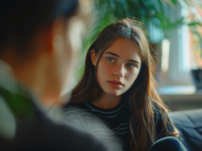 teen having therapy in Yorkshire therapy room